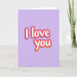 Simple I Love You Layered Card