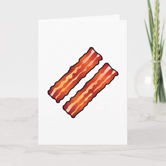 Simple I Love you more than Bacon Card (Front)