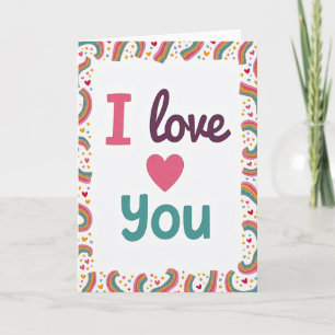 Simple I Love You Rainbow Arches Card