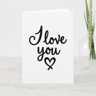 Simple I Love You Script Card