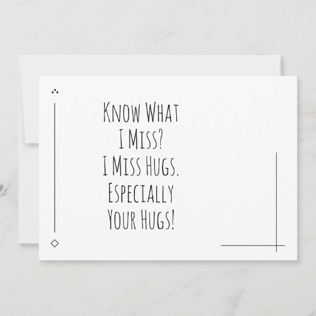 Simple I Miss Your Hugs Especially (Front)
