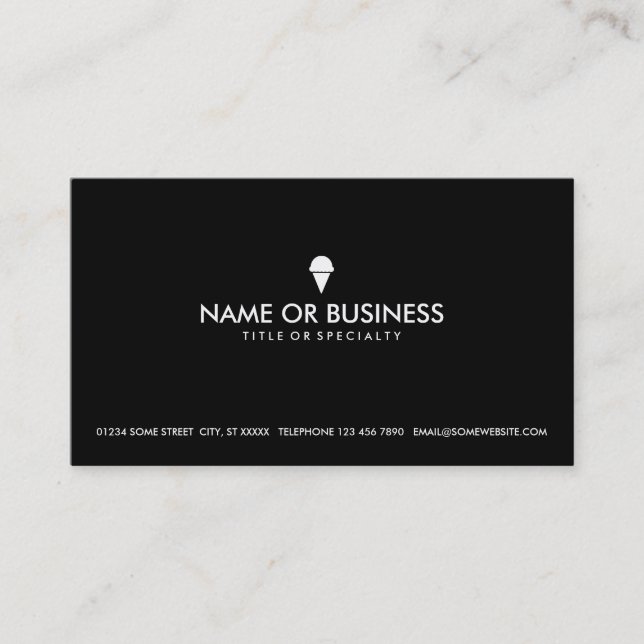 simple ice cream business card (Front)