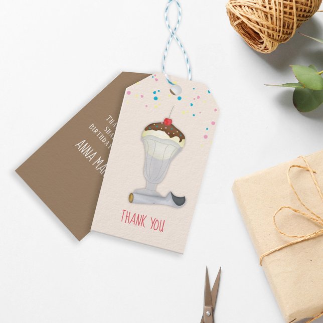 Simple Ice Cream Minimalist Ice Cream Chocolate Gift Tags (Creator Uploaded)
