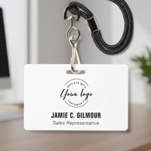 Simple ID Badge Card Business Employee Staff Logo