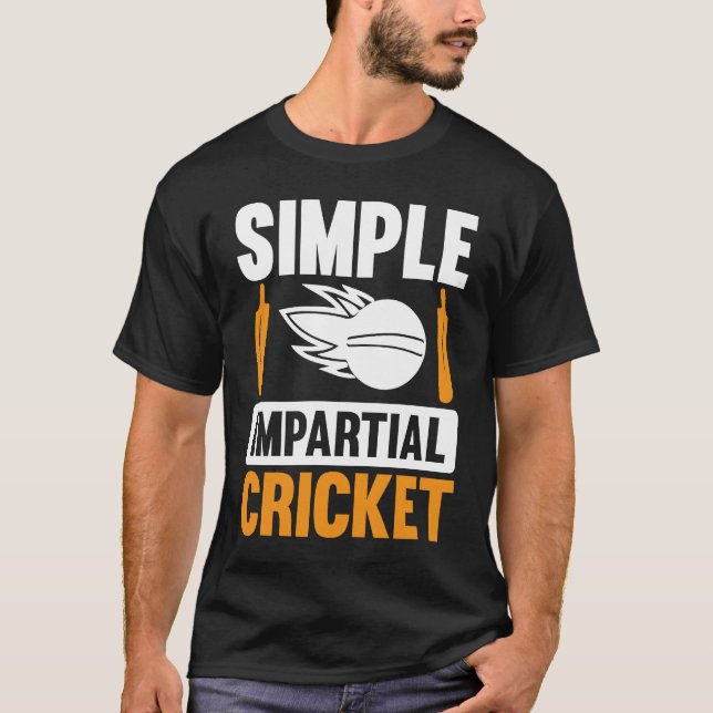 Simple Impartial Cricket T-Shirt (Front)