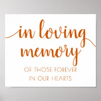 Simple In Loving Memory | Fall Orange Memorial