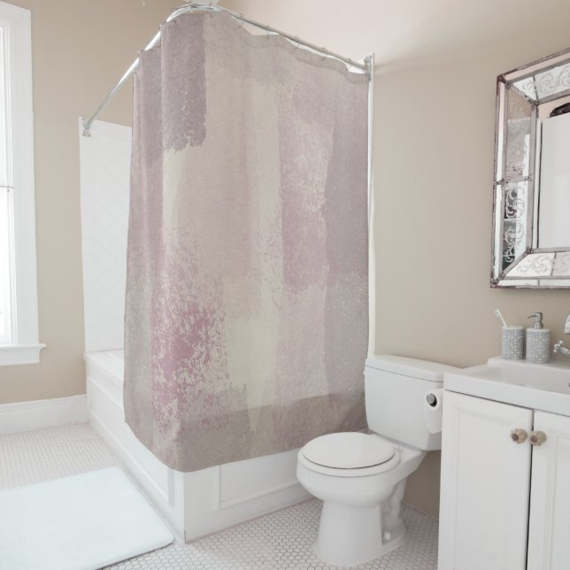 Simple in Shades of Purple Shower Curtain (In Situ)