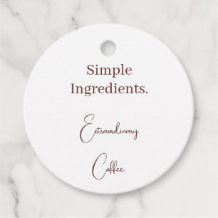 Simple Ingredients QR Menu Coffee Gift Tag