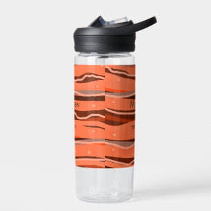 simple initial letter monogram add name brown art water bottle