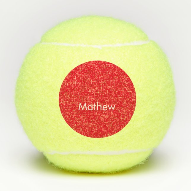 Simple initial letter monogram add your name Latte Tennis Balls (Front)