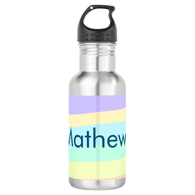 simple initial letter monogram add your name lett  532 ml water bottle (Front)