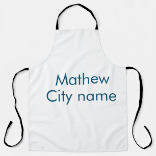 simple initial letter monogram add your name lett  apron