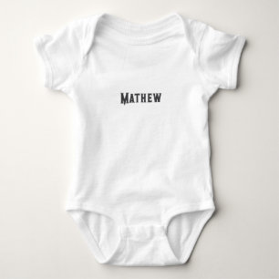 simple initial letter monogram add your name lett baby bodysuit