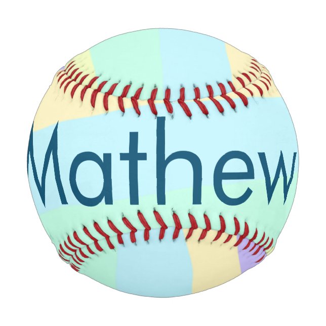 simple initial letter monogram add your name lett  baseball (Front)