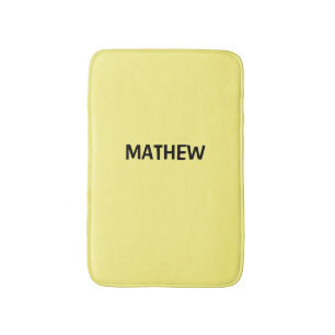 simple initial letter monogram add your name lett bath mat
