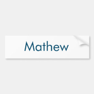 simple initial letter monogram add your name lett  bumper sticker