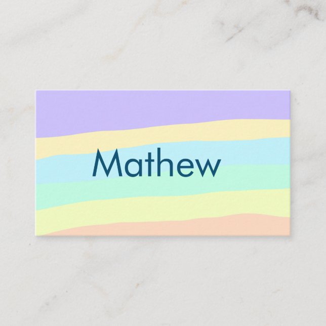 simple initial letter monogram add your name lett  business card (Front)