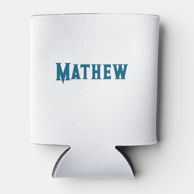 simple initial letter monogram add your name lett  can cooler (Front)