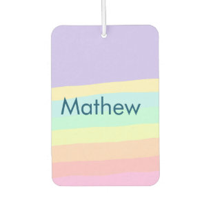 simple initial letter monogram add your name lett car air freshener