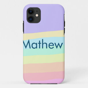 simple initial letter monogram add your name lett iPhone 11 case