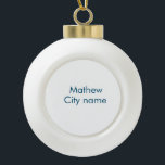 simple initial letter monogram add your name lett  ceramic ball christmas ornament<br><div class="desc">design</div>