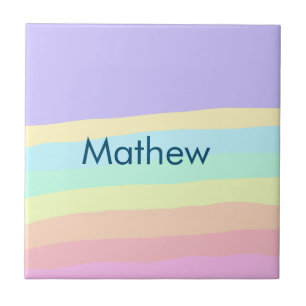simple initial letter monogram add your name lett  ceramic tile