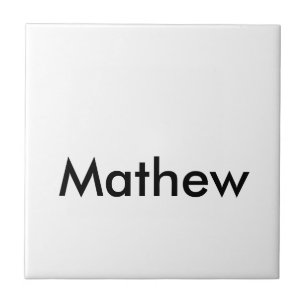 simple initial letter monogram add your name lett  ceramic tile