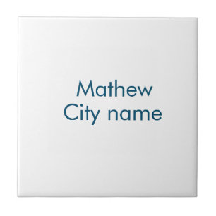 simple initial letter monogram add your name lett ceramic tile