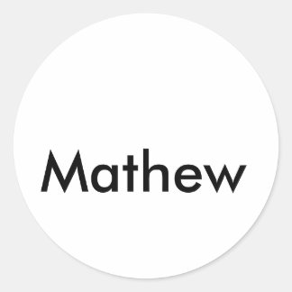 simple initial letter monogram add your name lett  classic round sticker