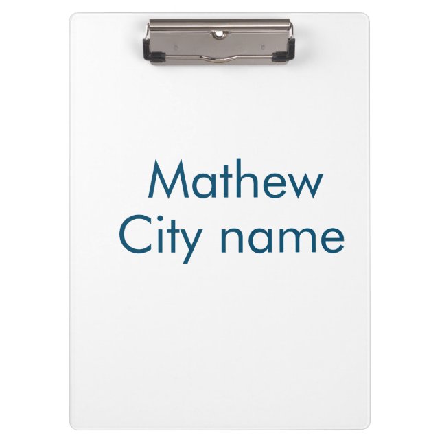 simple initial letter monogram add your name lett  clipboard (Front)