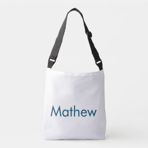 simple initial letter monogram add your name lett crossbody bag
