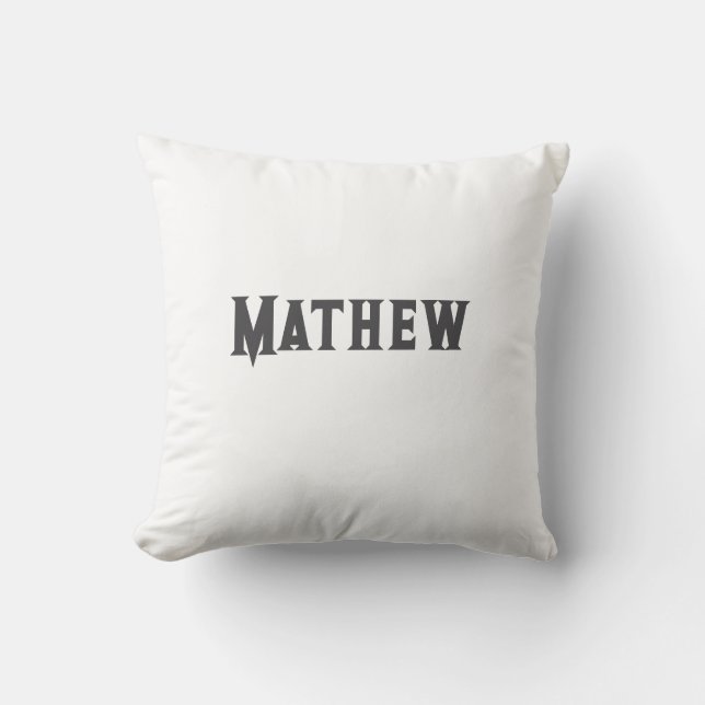 simple initial letter monogram add your name lett  cushion (Front)