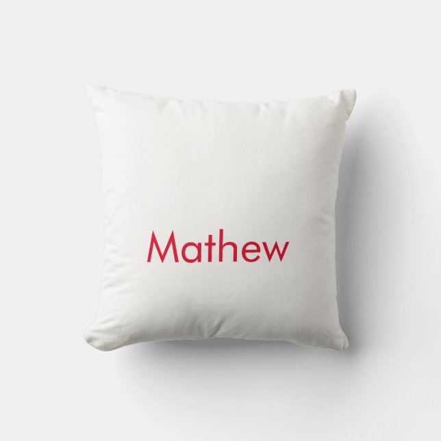 simple initial letter monogram add your name lett  cushion (Front)
