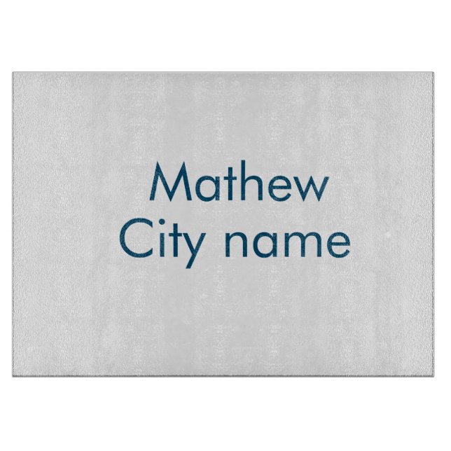 simple initial letter monogram add your name lett  cutting board (Front)