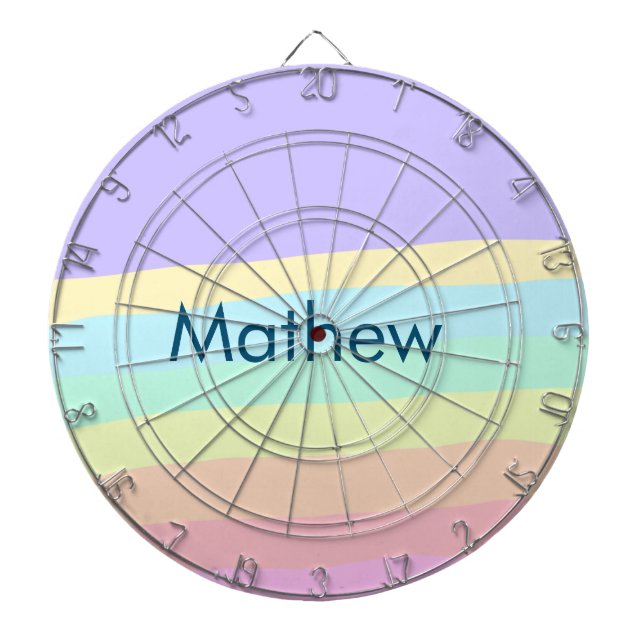 simple initial letter monogram add your name lett  dartboard (Front)