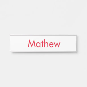 simple initial letter monogram add your name lett door sign