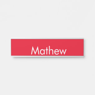 simple initial letter monogram add your name lett door sign