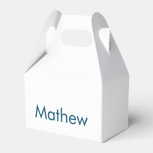 simple initial letter monogram add your name lett  favour box (Front Side)