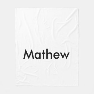 simple initial letter monogram add your name lett fleece blanket