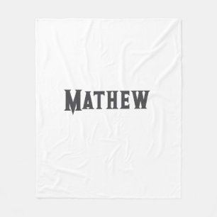 simple initial letter monogram add your name lett  fleece blanket