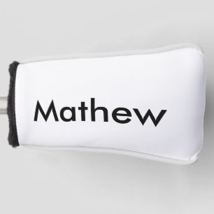 simple initial letter monogram add your name lett golf head cover