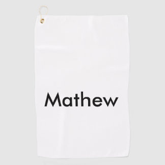 simple initial letter monogram add your name lett  golf towel