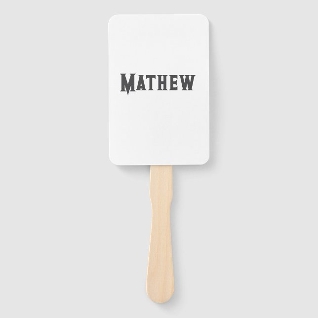 simple initial letter monogram add your name lett  hand fan (Front)