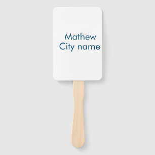 simple initial letter monogram add your name lett hand fan