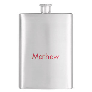 simple initial letter monogram add your name lett hip flask