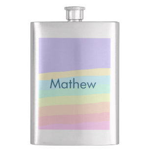 simple initial letter monogram add your name lett hip flask