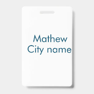 simple initial letter monogram add your name lett ID badge