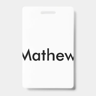 simple initial letter monogram add your name lett ID badge