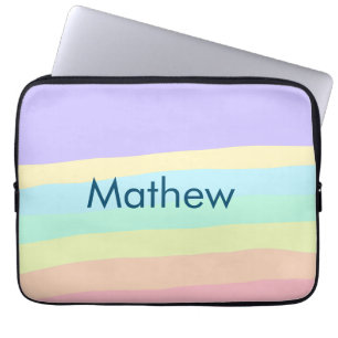 simple initial letter monogram add your name lett  laptop sleeve