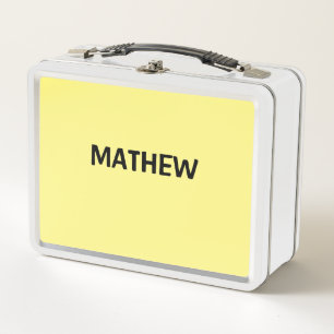 simple initial letter monogram add your name lett metal lunch box